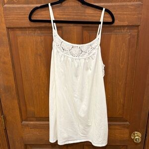 Victoria’s Secret white Sleeveless nightgown with Eyelet Detail medium